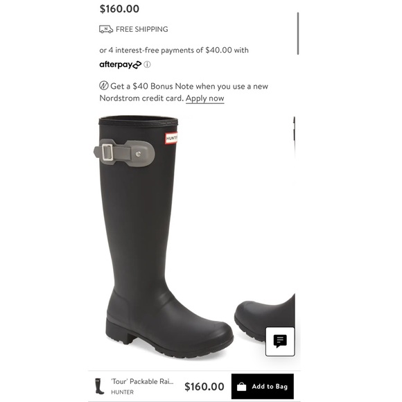 Hunter | Shoes | Hunter Black Boots 